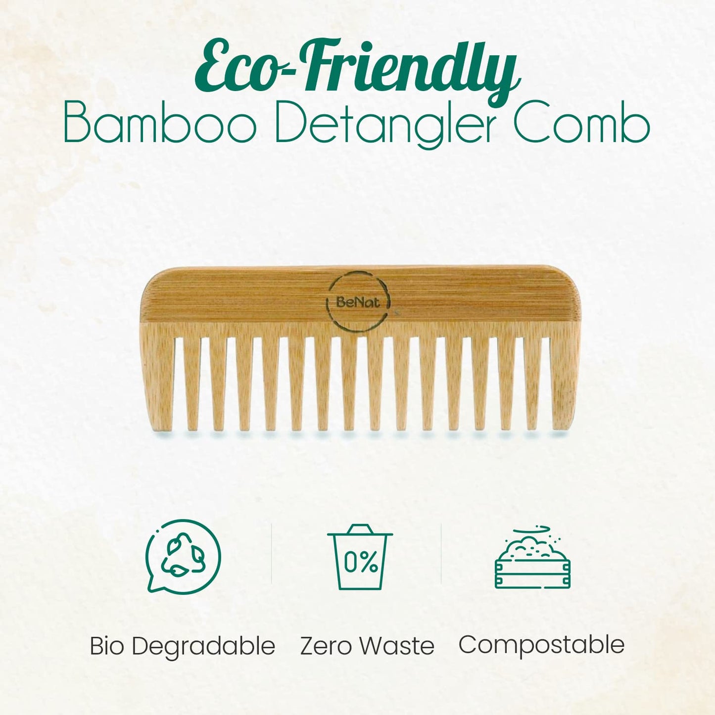 All - Natural Bamboo Hair Comb - Canyon Pet Supplies'