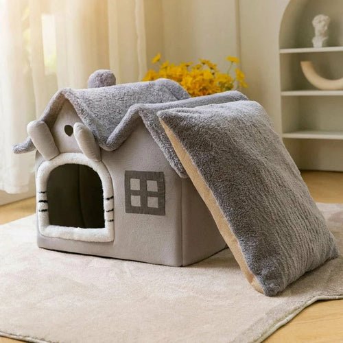 Removable Roof Plush Pet House - Canyon Pet Supplies'