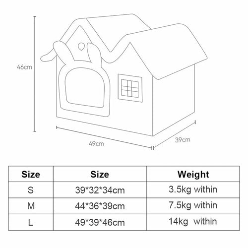 Removable Roof Plush Pet House - Canyon Pet Supplies'
