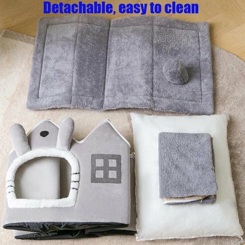 Removable Roof Plush Pet House - Canyon Pet Supplies'