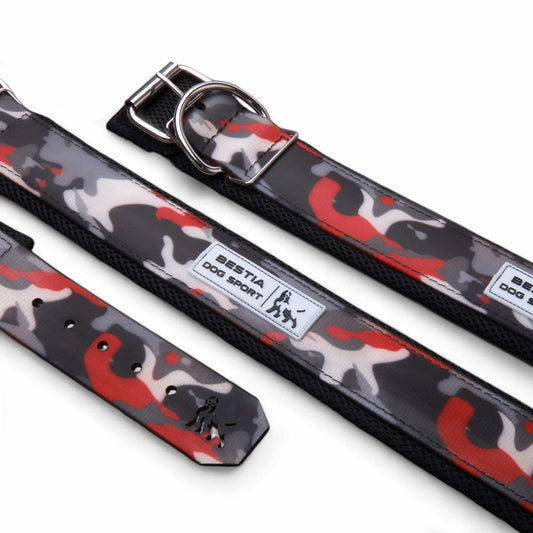 BESTIA DOG SPORT COLLAR RED CAMO - Canyon Pet Supplies'