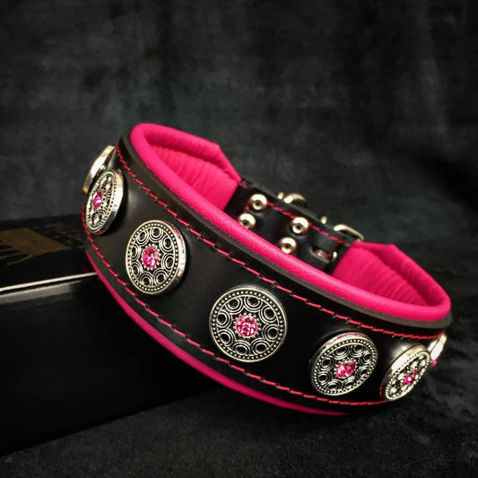"Bijou" collar black & pink - Canyon Pet Supplies