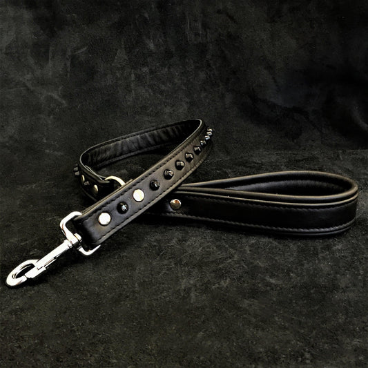 Black studded leash - Canyon Pet Supplies