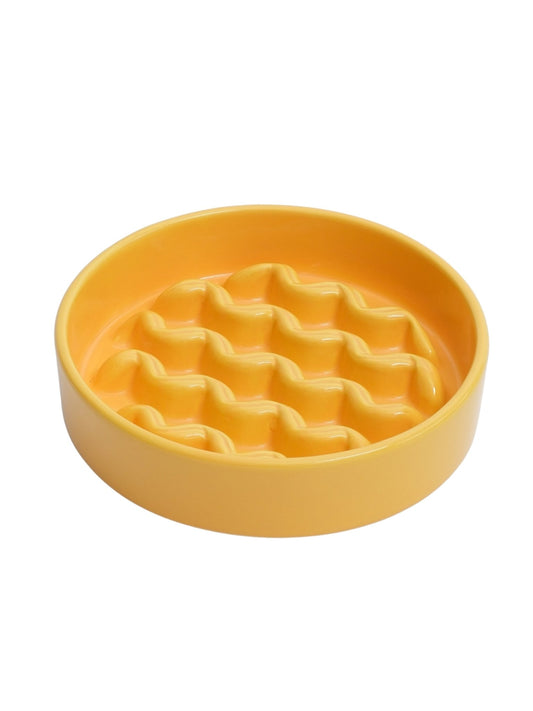 [Macaroni] Slow Feeder Dog Bowls - Yellow / Frozen Blue / Purple - Canyon Pet Supplies'