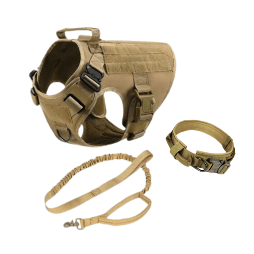 Military Dog Tactical Harness, Collar, and Leash Gear (Complete Set) - Canyon Pet Supplies'