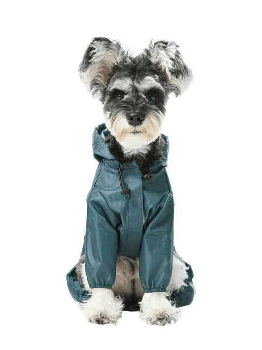 Ultralight Full covered hooded waterproof dog jacket - Blue - Canyon Pet Supplies