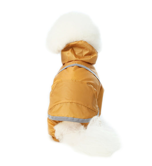 Ultralight Full covered hooded waterproof dog jacket - Yellow - Canyon Pet Supplies'