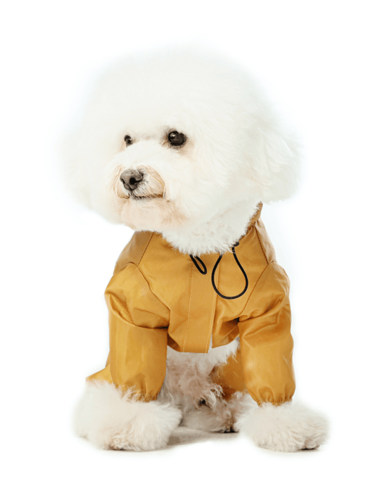 Ultralight Full covered hooded waterproof dog jacket - Yellow - Canyon Pet Supplies'
