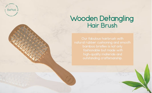 Wooden Detangling Hair Brush - Canyon Pet Supplies'